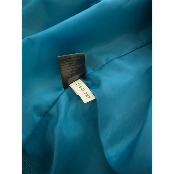 Tahari ASL Ruffled Blazer Jacket Womens‎ 14W Blue Office Mature Business Casual - Picture 10 of 10